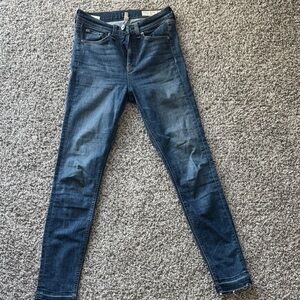Rag & bone High Rise Ankle Skinny Denim Blue Skinny Women's Jeans
